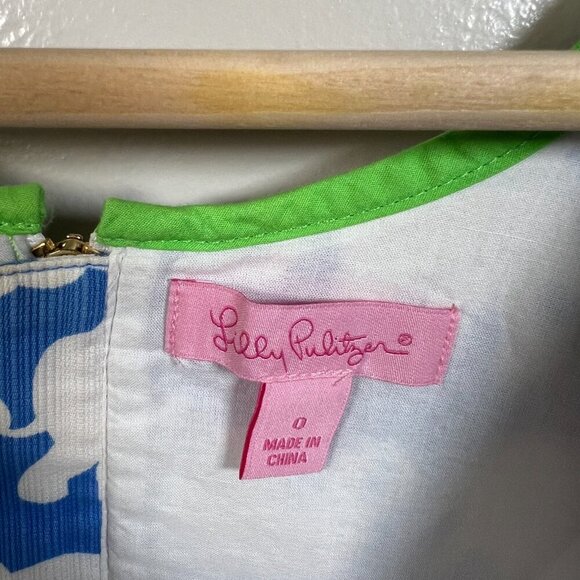 Lilly Pulitzer Cathy Shift Dress Size 0 Tusk in Sun Elephant Preppy Vacation - Picture 3 of 9